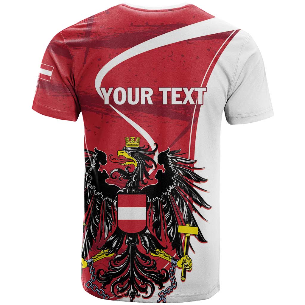 Personalized Austria National Day T-Shirt Republik Osterreich Black Eagle Graphic Tee