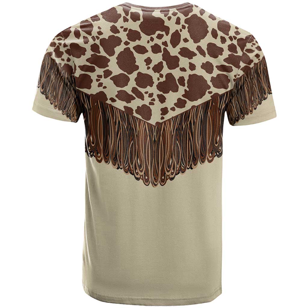 Vintage Western Cow Yoke Shirt Fringe Style T-Shirt Graphic Tee