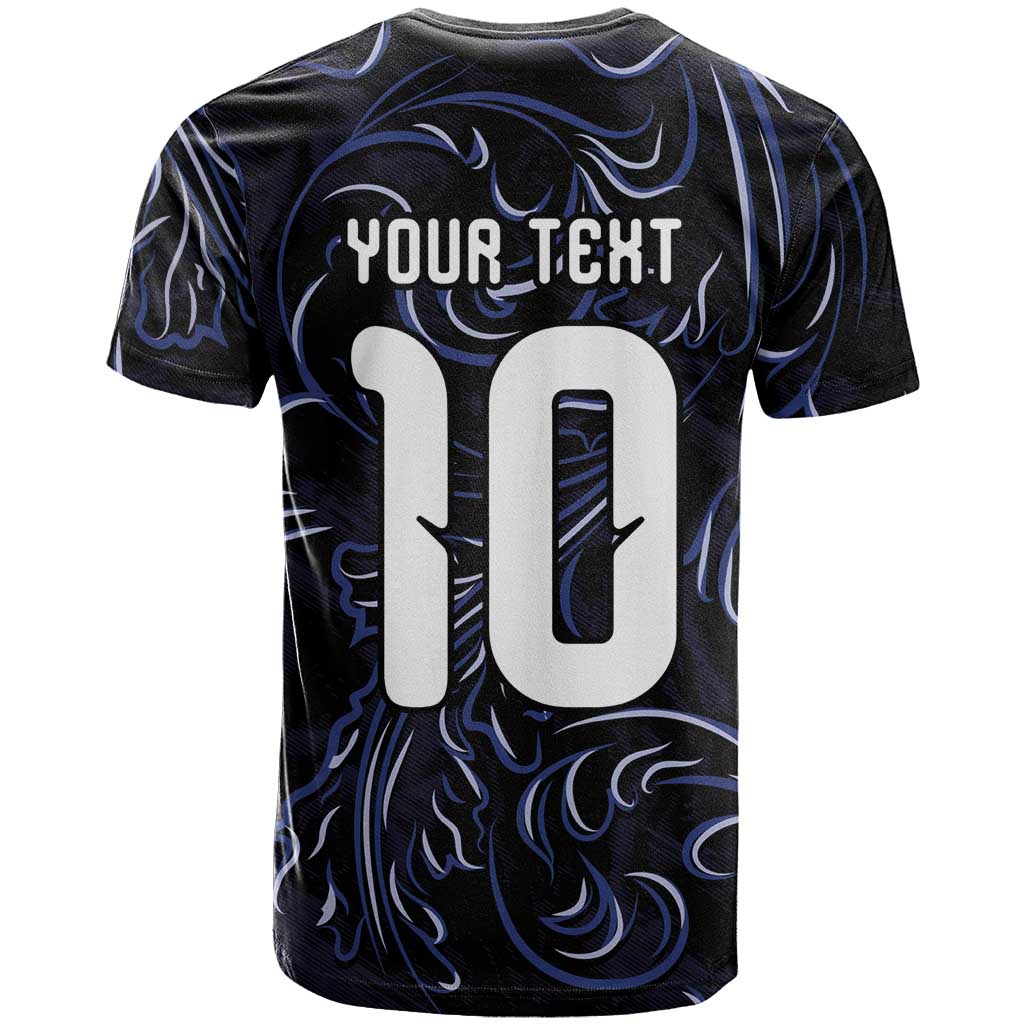 Custom Argentina Football T-Shirt Artistic Pattern-Paintings Inspired Black Color Graphic Tee