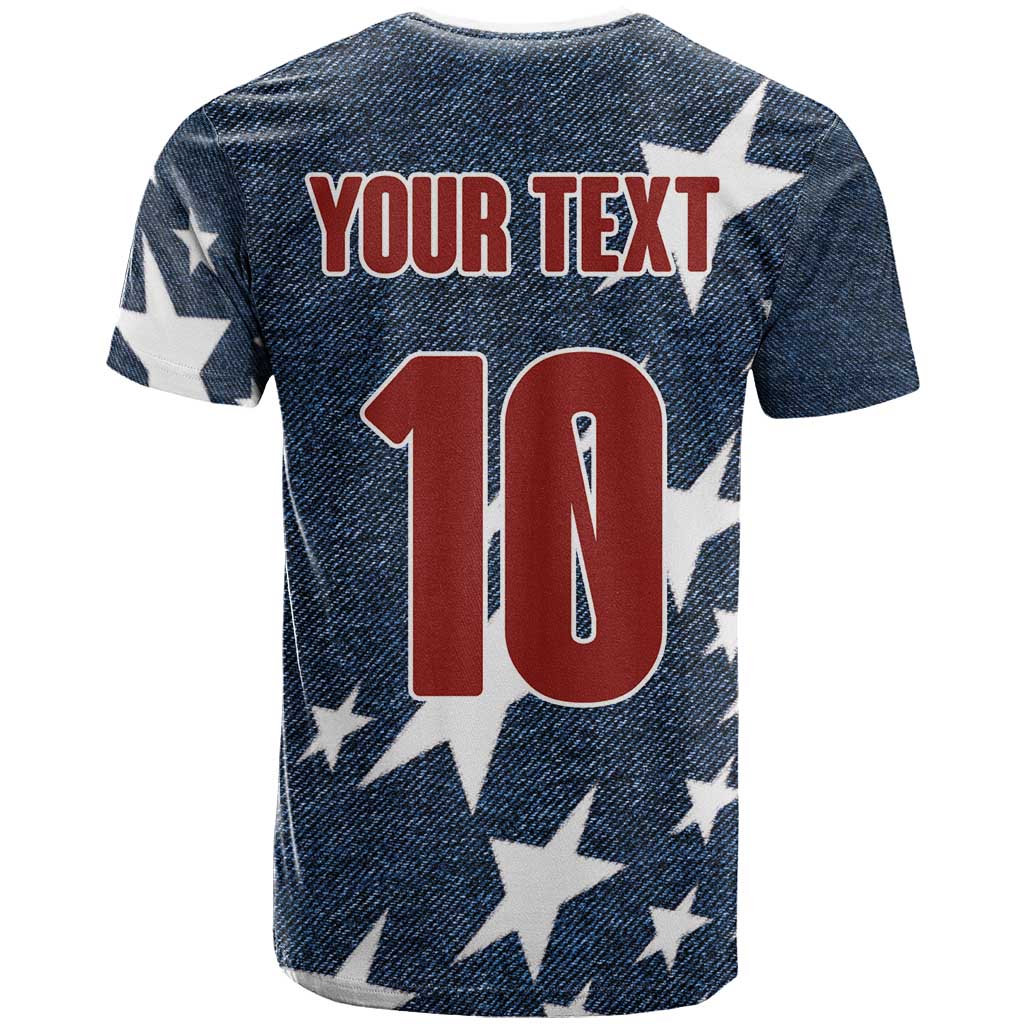 Custom United States Soccer T-Shirt Retro 1994 Denim Style Graphic Tee