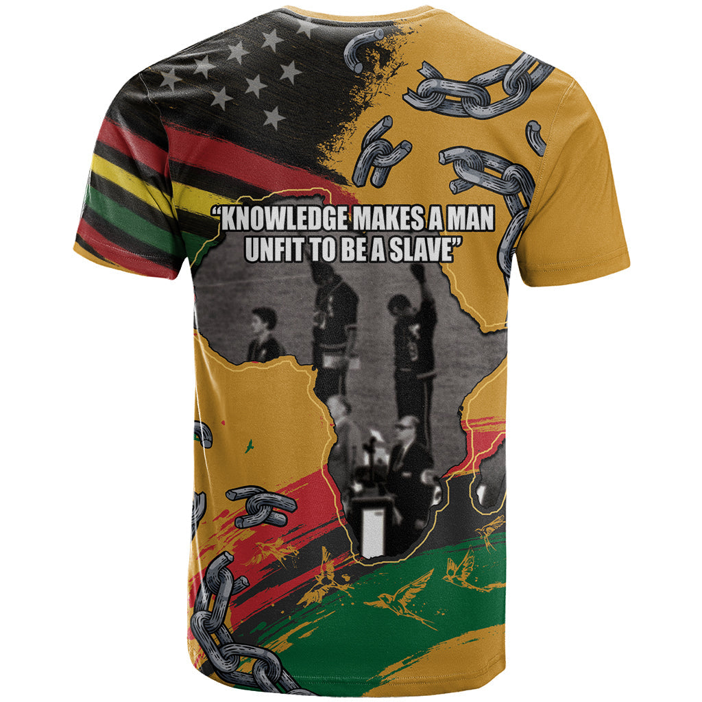Juneteenth Freedom Day T-Shirt 1968 Black Power Salute Broken Chain Graphic Tee