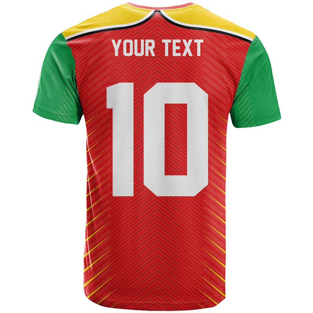Custom Guyana Cricket Amazon Warriors T-Shirt Green Red Gold Glory Graphic Tee
