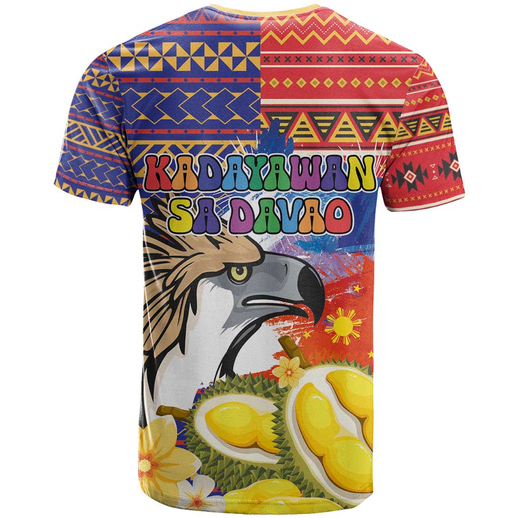 Philippines Kadayawan T-Shirt Filipino Eagle Durian with Polynesian and Igorots Pattern Graphic Tee