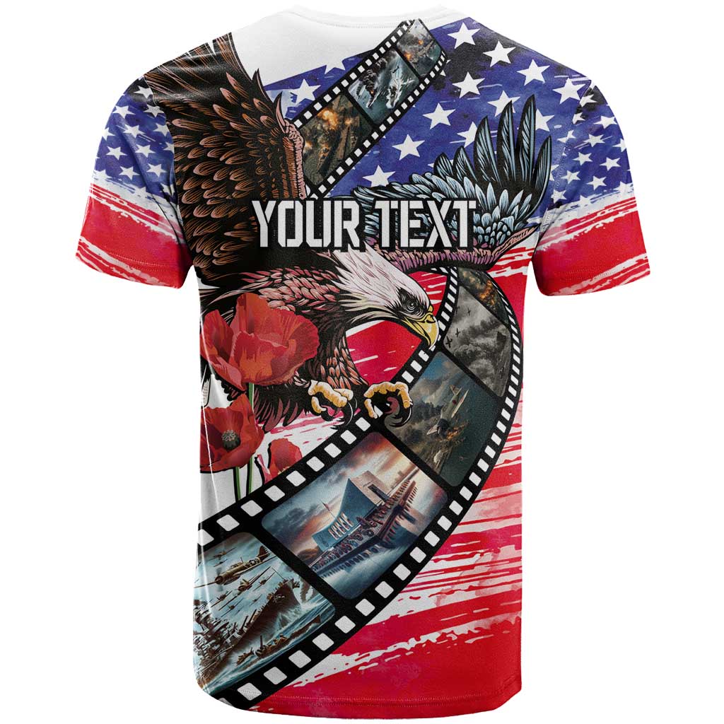 Pearl Harbor Remembrance Day Personalized T-Shirt Lest We Forget - The Bald Eagle Remembers Graphic Tee