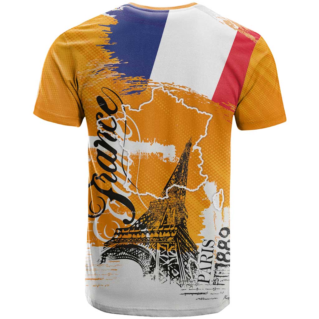 Bastille Day T-Shirt France Typography Art Grunge Style Graphic Tee