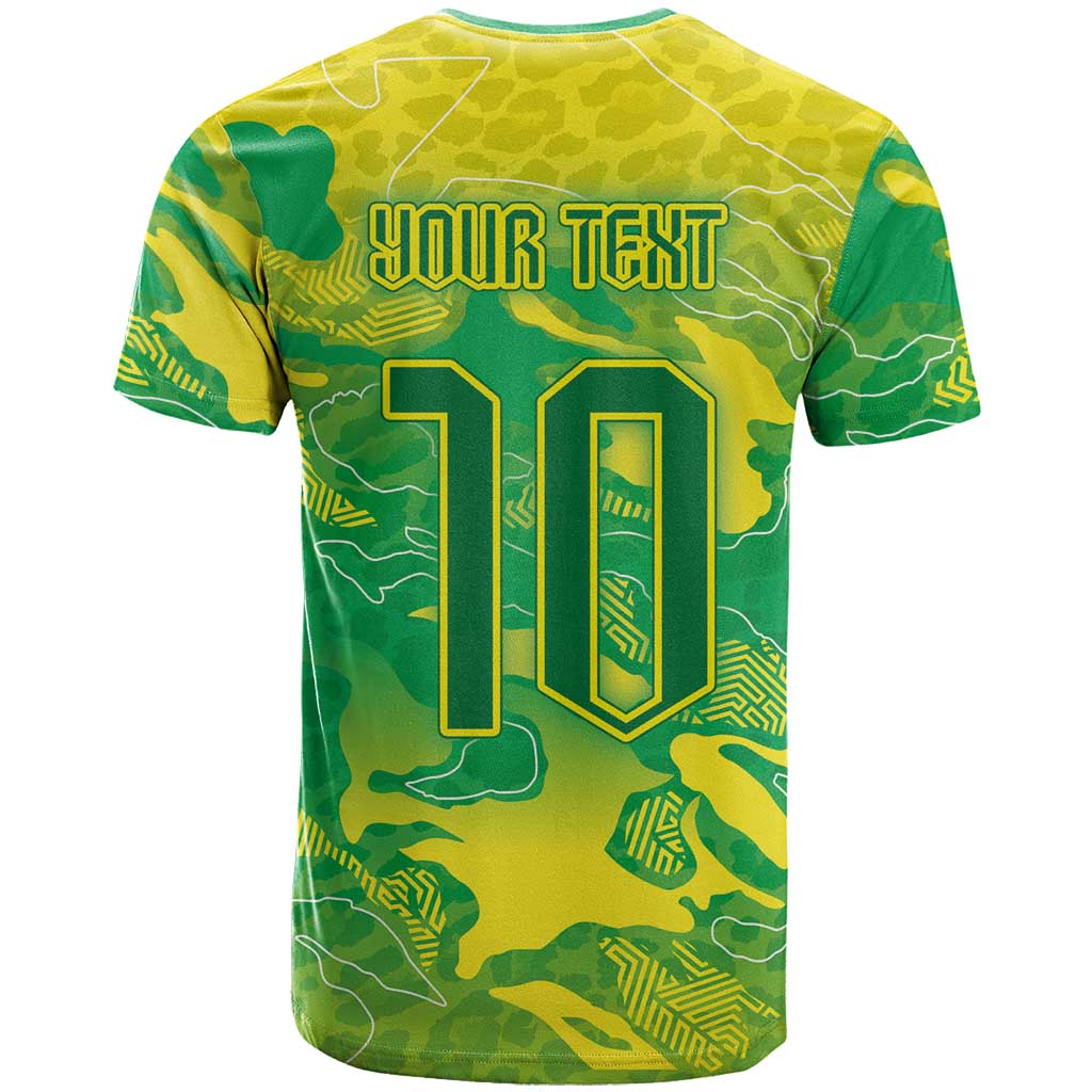 Custom Brazil National Football T-Shirt South American Wild Nature Sporty Style Graphic Tee