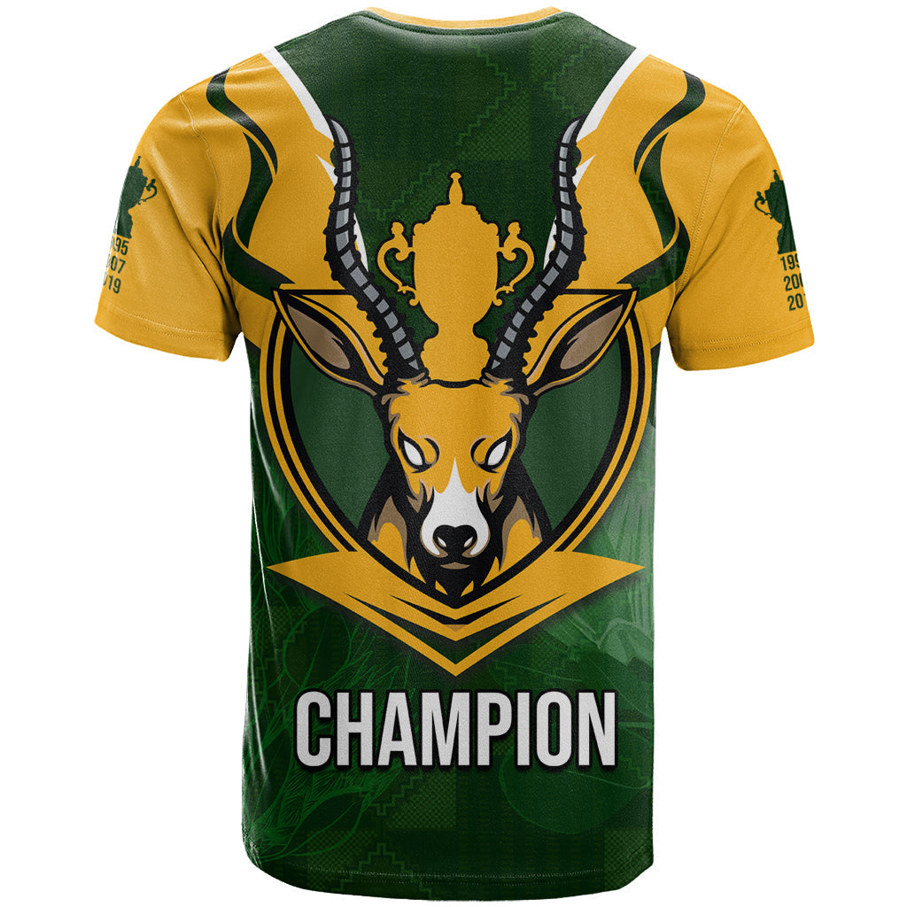 South Africa Rugby T-Shirt Springbok Mascot History Champion World Rugby Graphic Tee