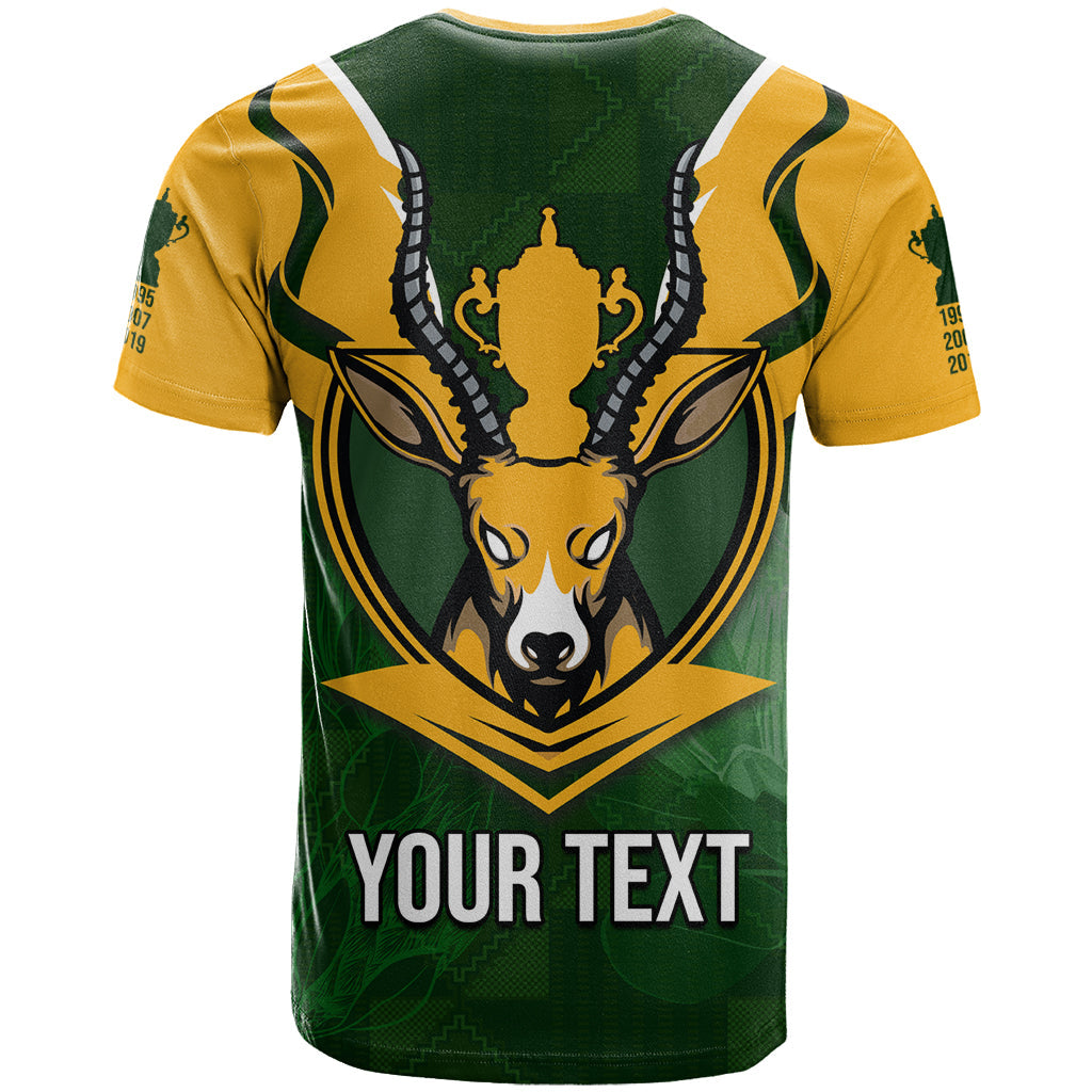 Personalised South Africa Rugby T-Shirt Springbok Mascot History Champion World Rugby Graphic Tee