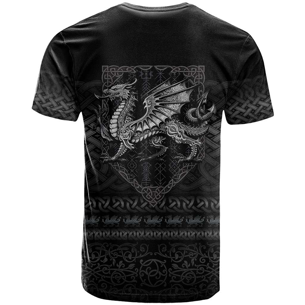 Welsh Celtic Culture T-Shirt Wales Y Ddraig Goch with Knot Graphic Tee