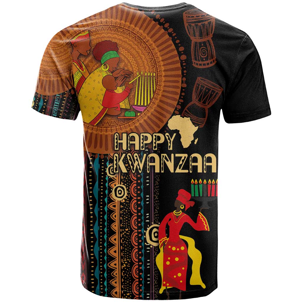 Happy Kwanzaa African Tribal Pattern T-Shirt Graphic Tee