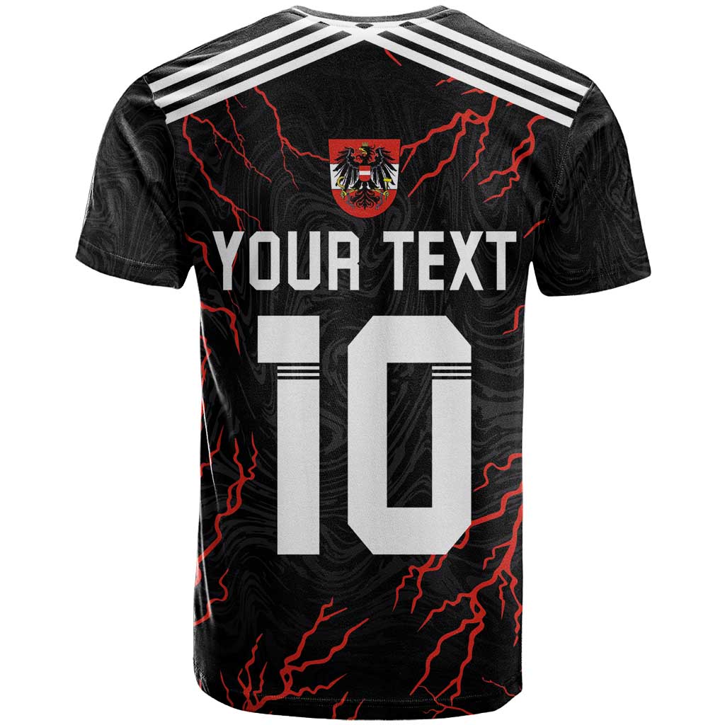 Custom Austria Football 2024 Go Champion T-Shirt Away Color Graphic Tee