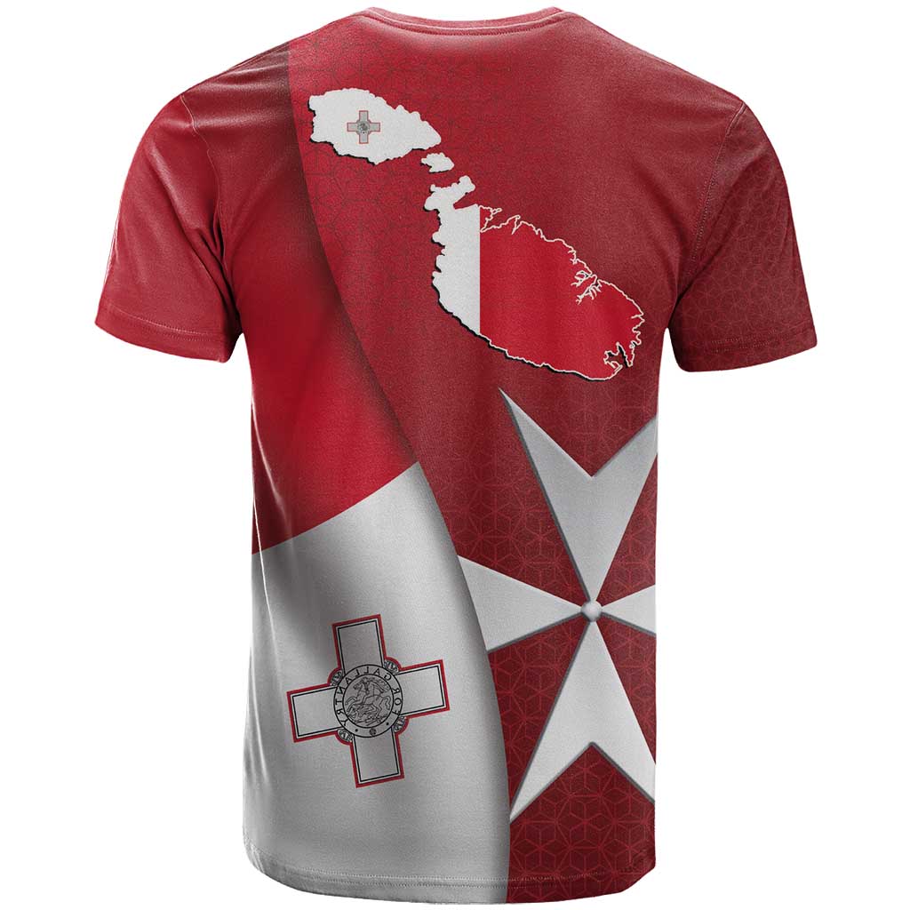 Malta Independence Day T-Shirt National Flag with Maltese Cross and Emblem Graphic Tee