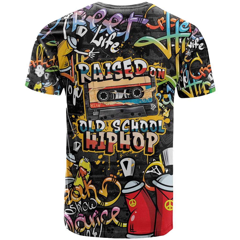 Raised On Hip Hop T-Shirt Graffiti Art Style Graphic Tee
