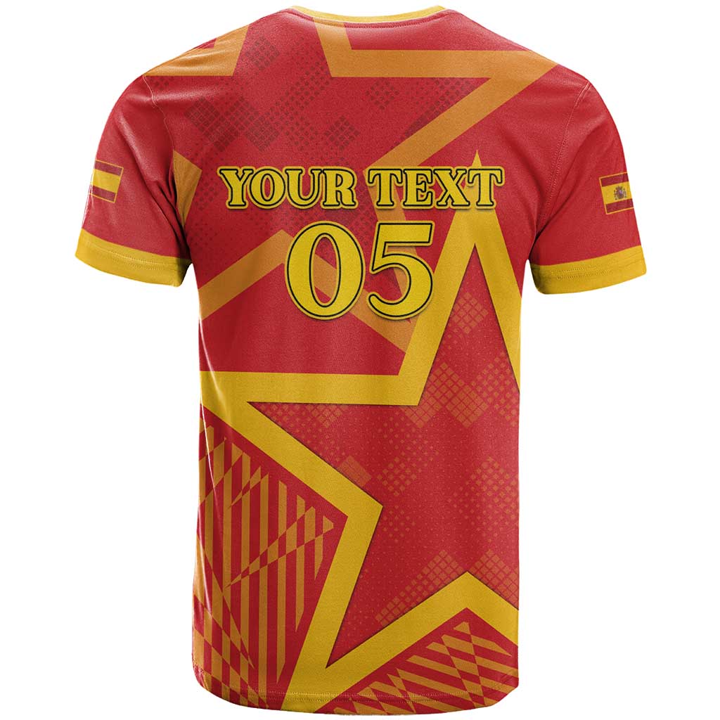 Custom Spain 2024 Football T-Shirt La Roja Reigns Supreme Graphic Tee