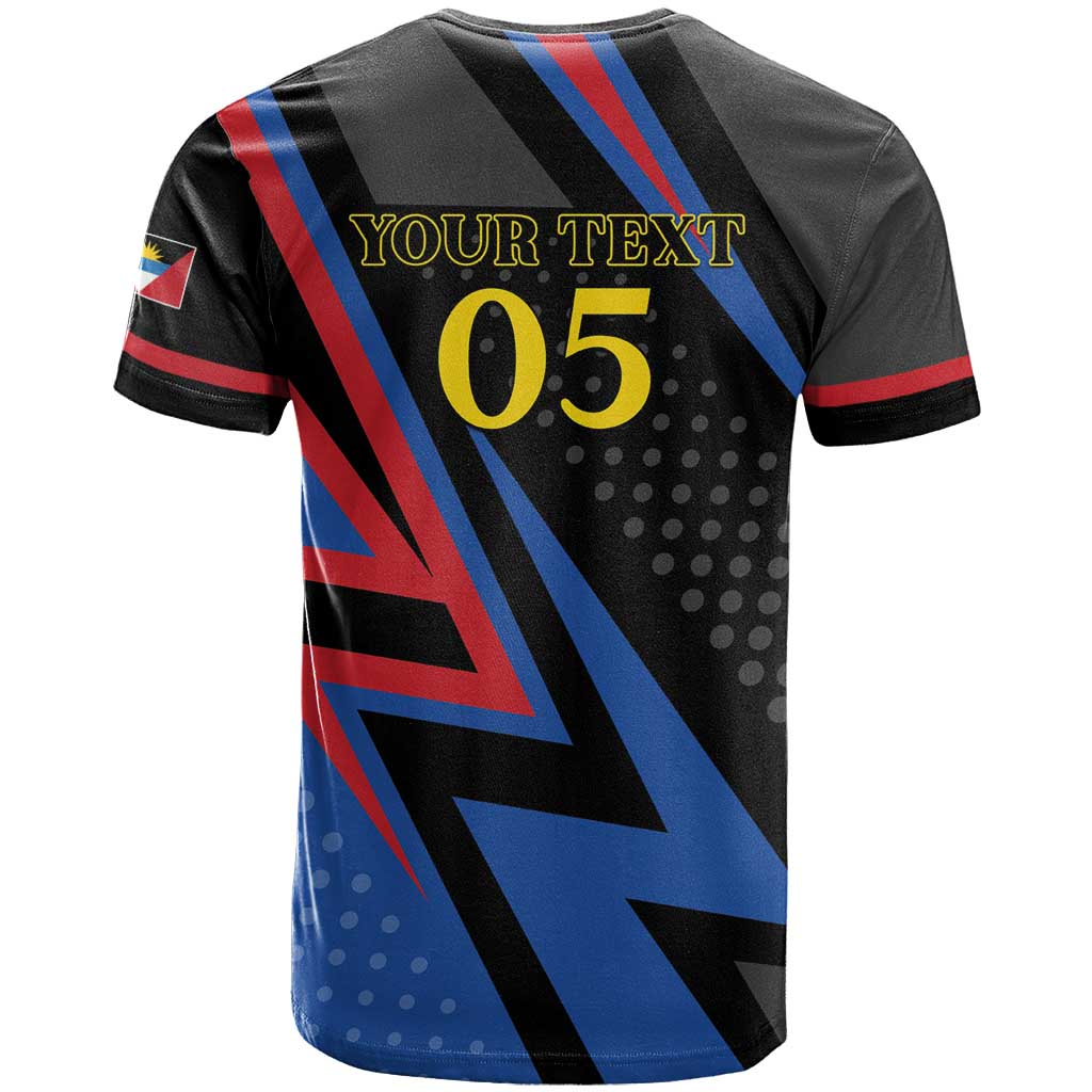 Custom Antigua and Barbuda Cricket T-Shirt Sporty Style Graphic Tee