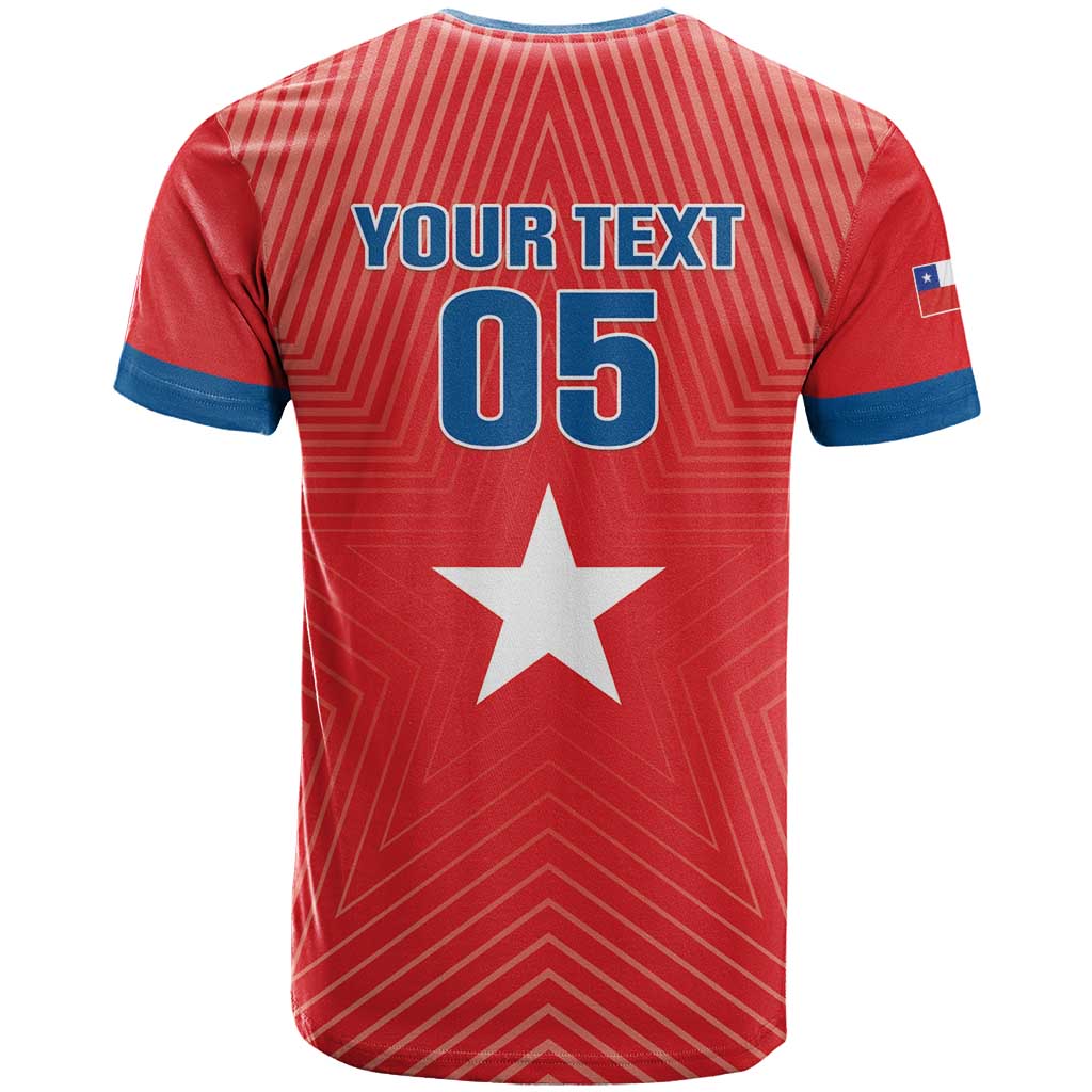 Custom Chile Star Football T-Shirt Vamos La Roja Graphic Tee