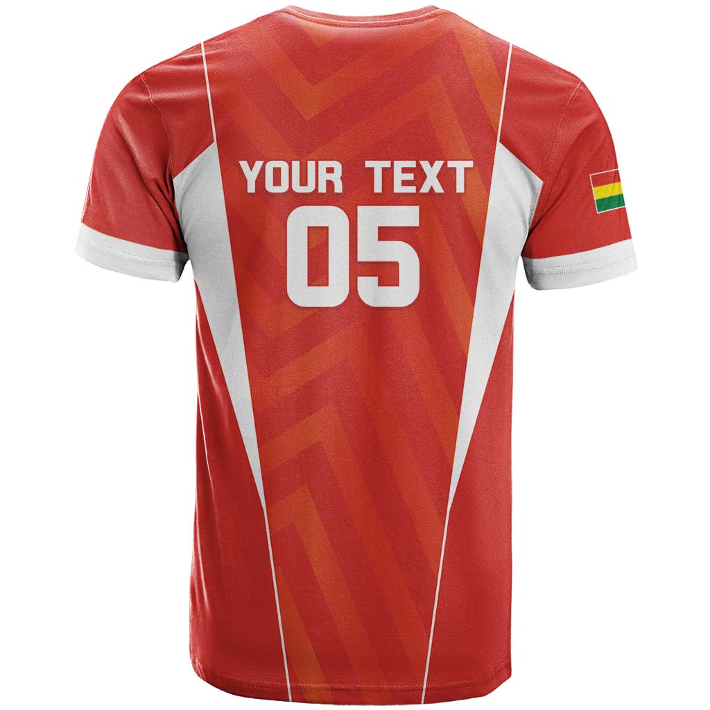 Custom Bolivia Football T-Shirt Go Champions La Verde Red Version Graphic Tee