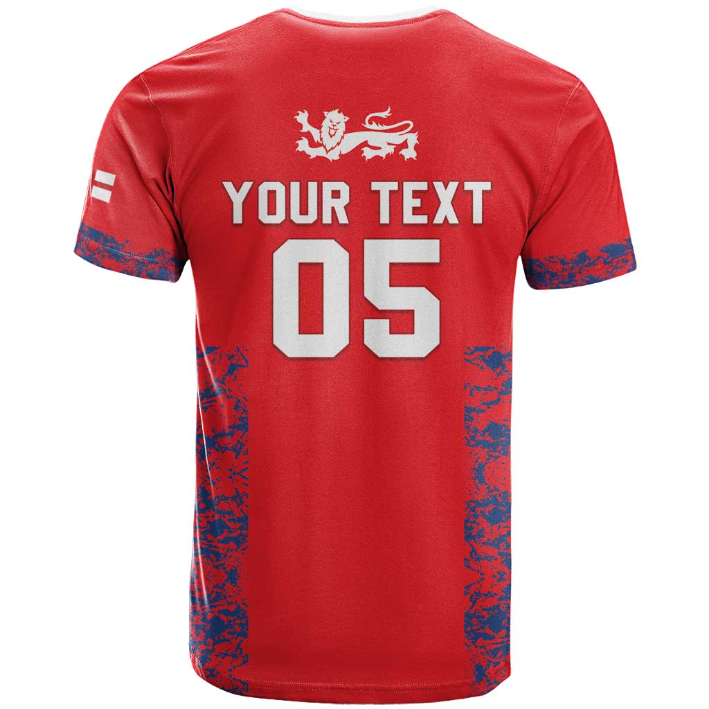 Custom England Cricket T-Shirt Go Three Lions Simple Style Graphic Tee