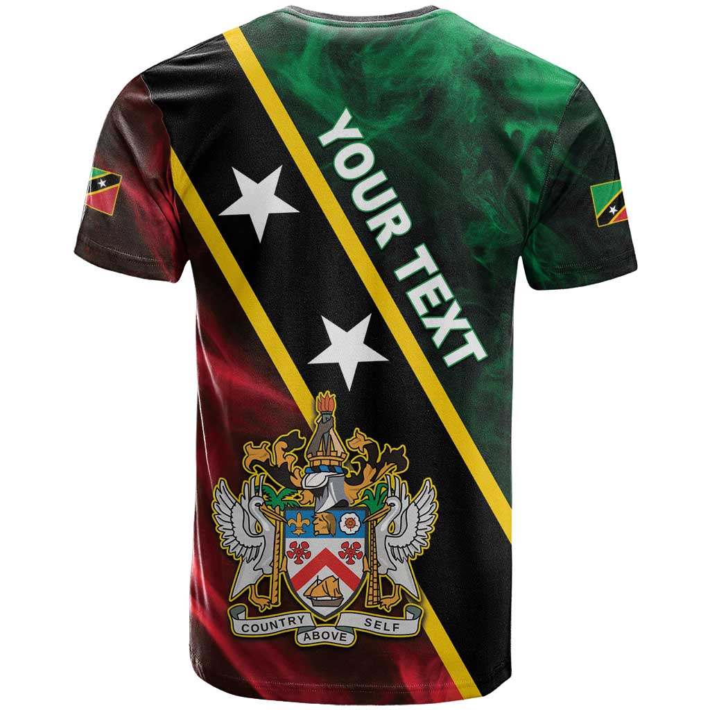 Personalized Saint Kitts and Nevis T-Shirt Flag Style With Stars Graphic Tee