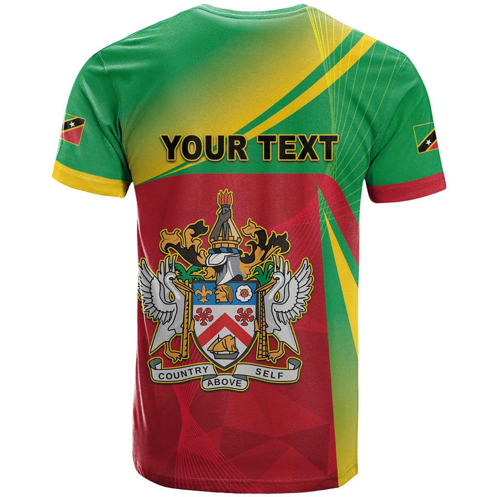 Personalized Saint Kitts and Nevis T-Shirt Coat Of Arms Sporty Style Graphic Tee