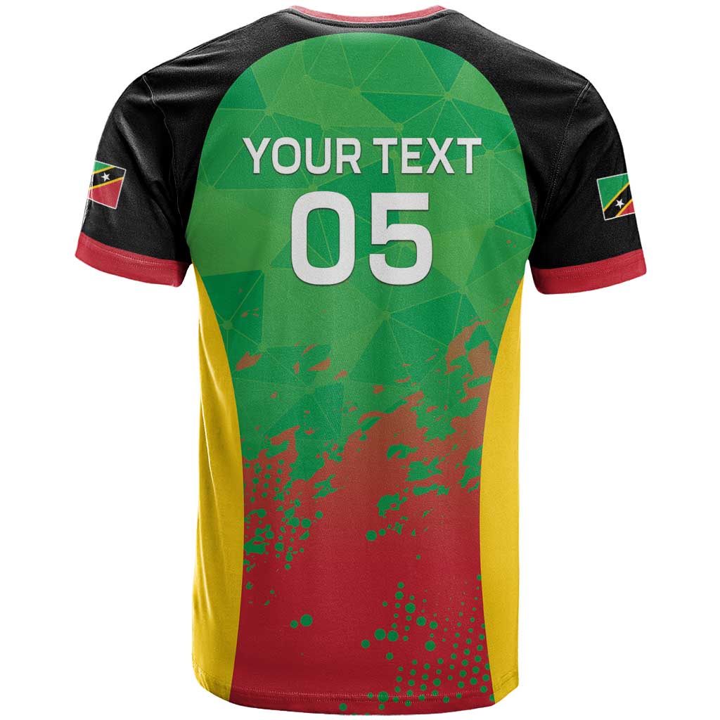 Custom Saint Kitts and Nevis Cricket T-Shirt Simple Style Graphic Tee