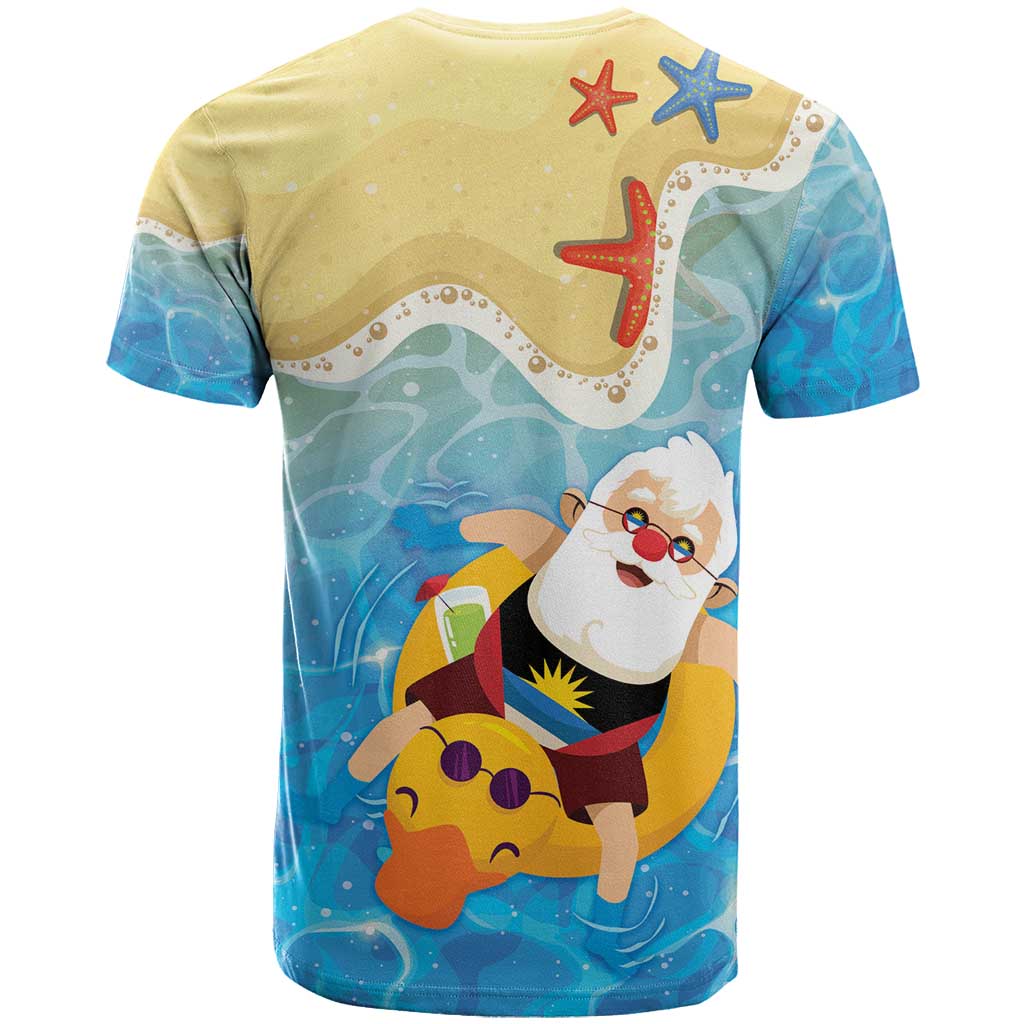 Antigua and Barbuda Christmas T-Shirt Chilling Santa Graphic Tee