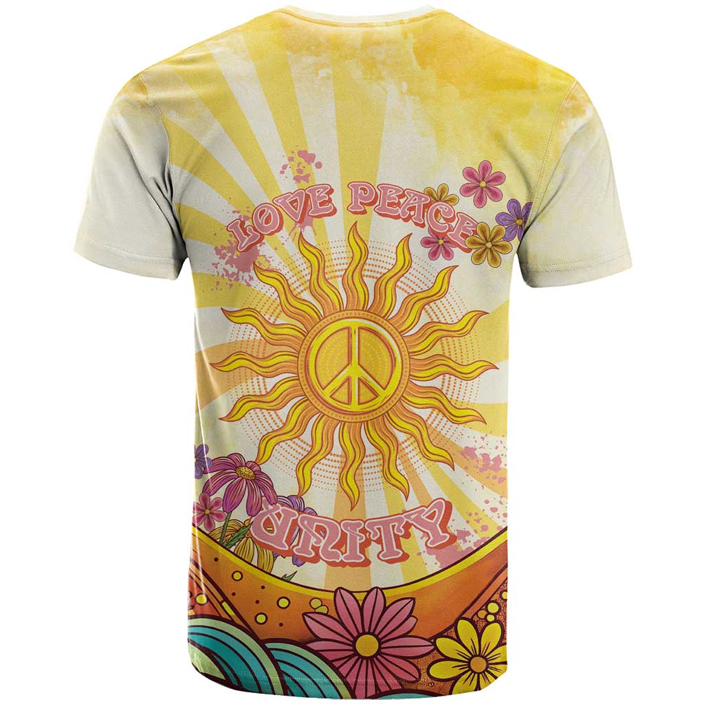 Love Peace Unity T-Shirt Hippie Soul Sunflower Graphic Tee
