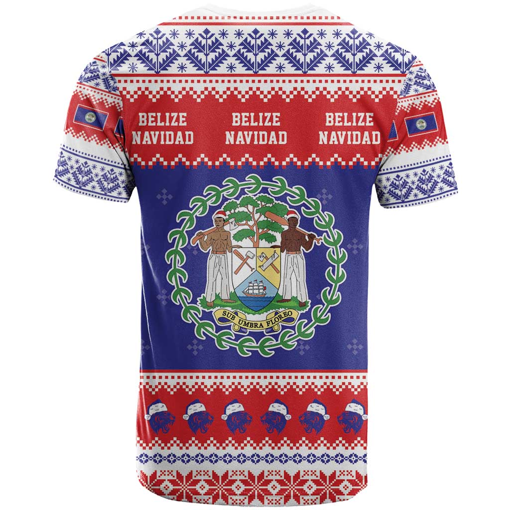 Belize Christmas T-Shirt Coat Of Arms Merry Xmas Graphic Tee