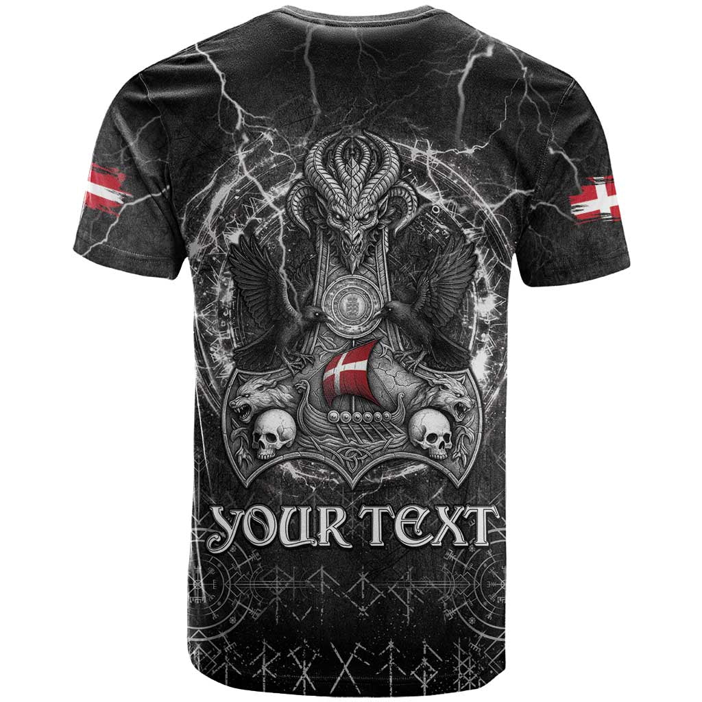 Personalized Denmark Viking T-Shirt Odin's Raven Legacy Graphic Tee