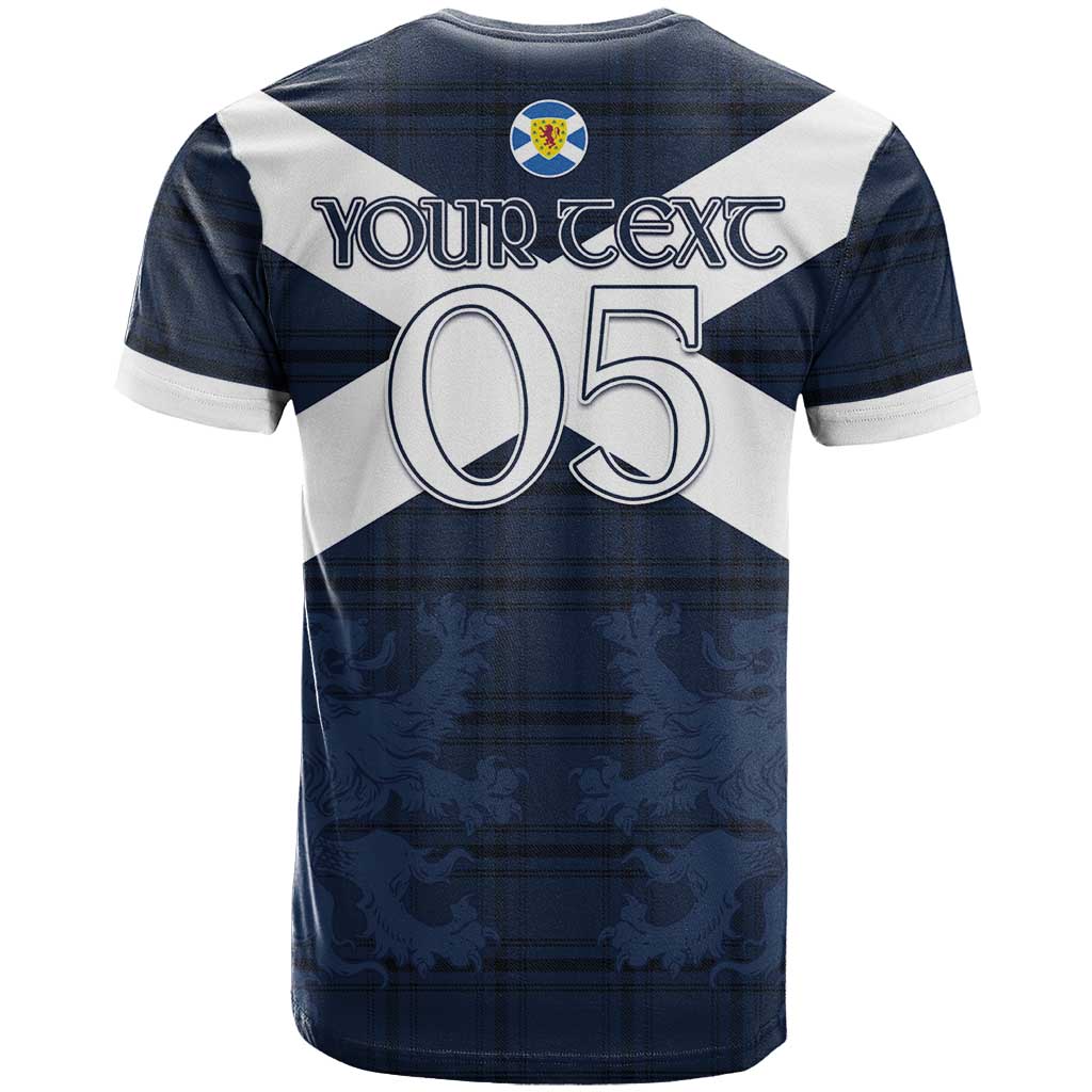 Custom Scotland Tartan Football T-Shirt Flag Style Graphic Tee
