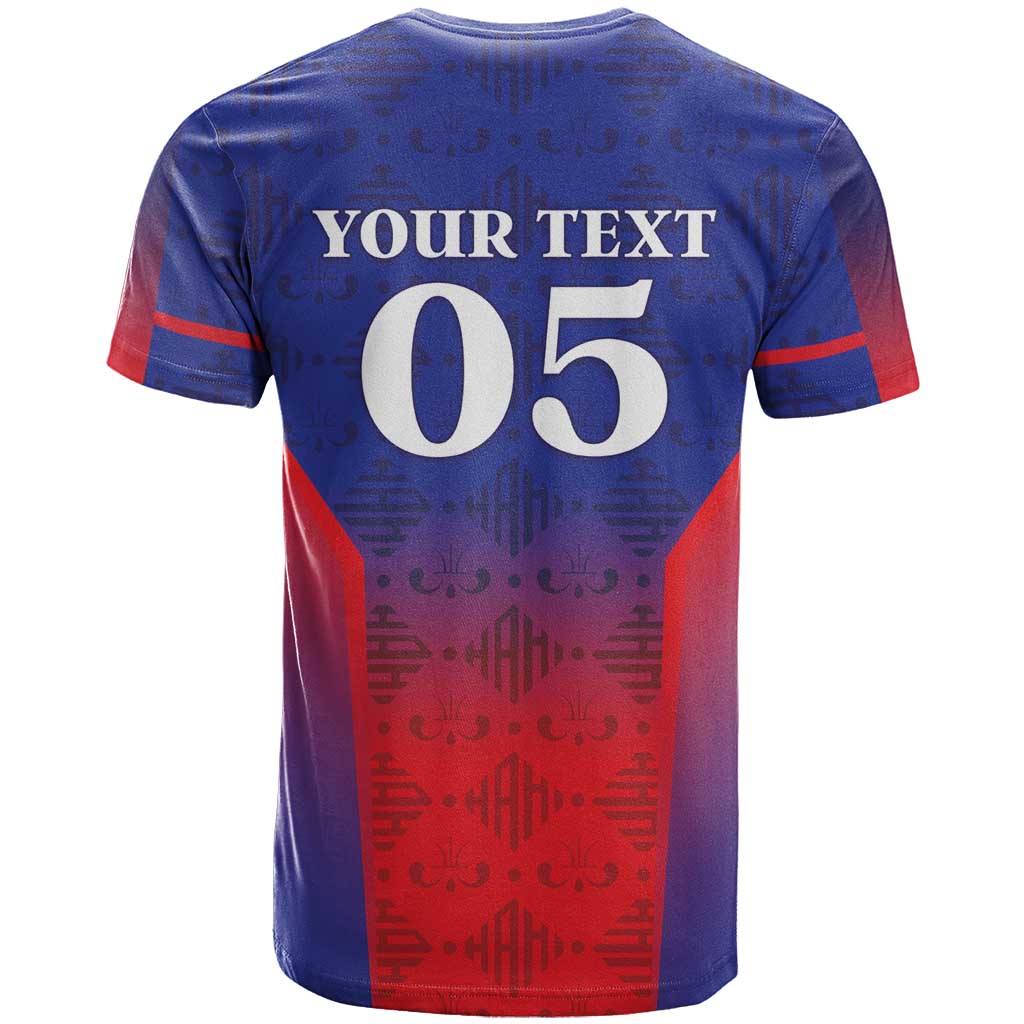 Custom Haiti Football T-Shirt Sporty Style Graphic Tee