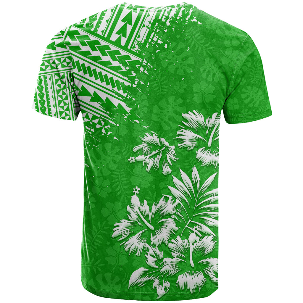 Hawaii Summer T-Shirt Mix Polynesian Green Graphic Tee