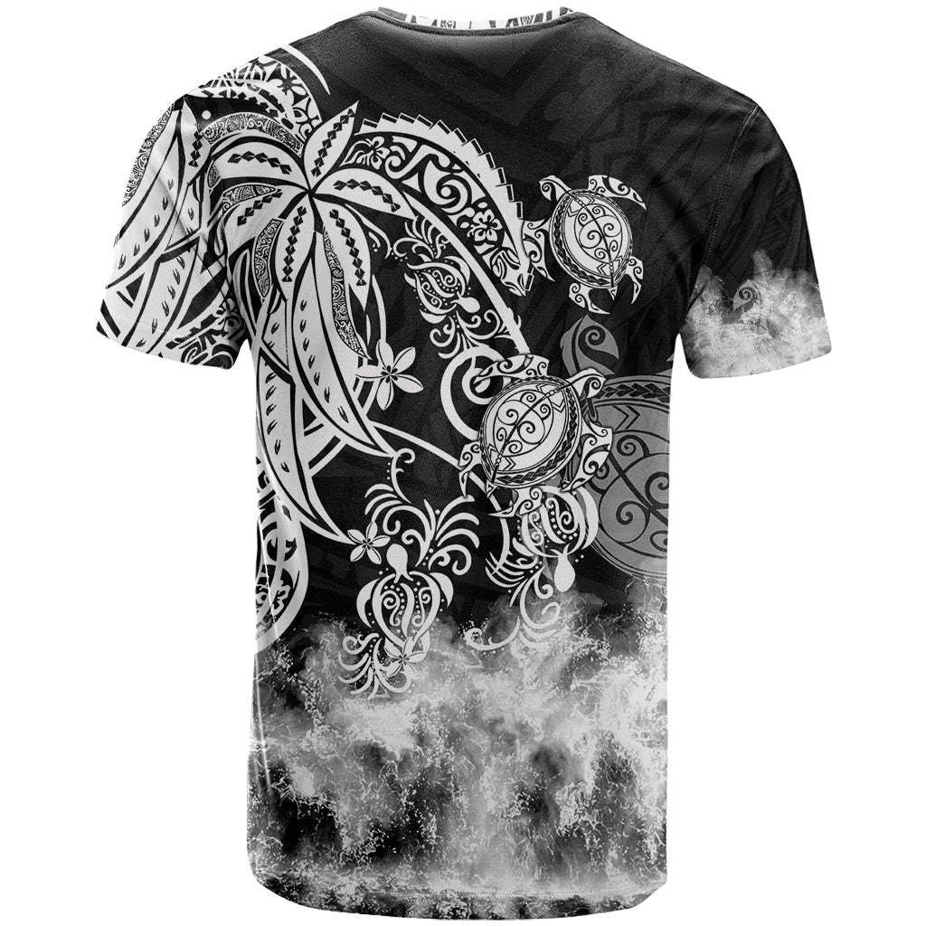 Polynesian Sea Turtle T-Shirt Tribal Black Graphic Tee