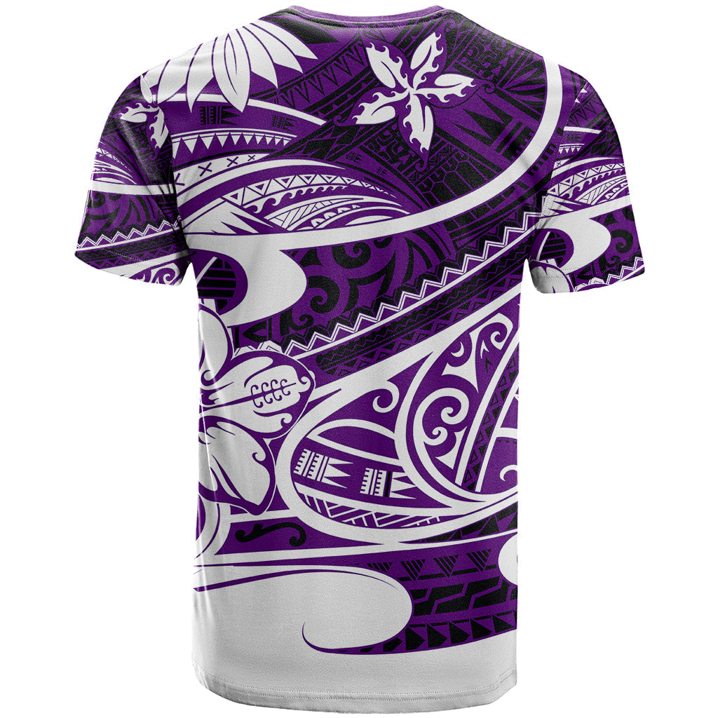 Polynesian Tribal T-Shirt Purple Graphic Tee