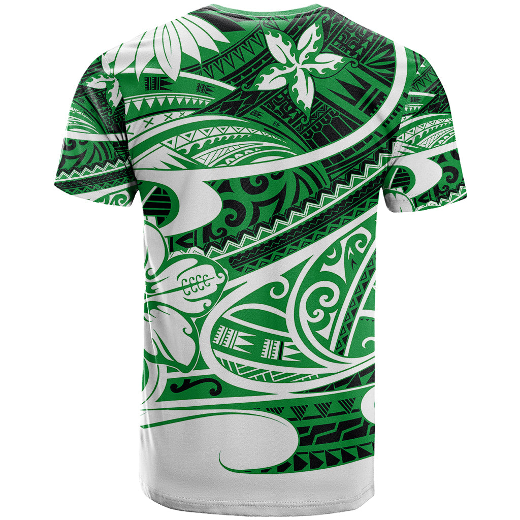 Polynesian Tribal T-Shirt Green Graphic Tee
