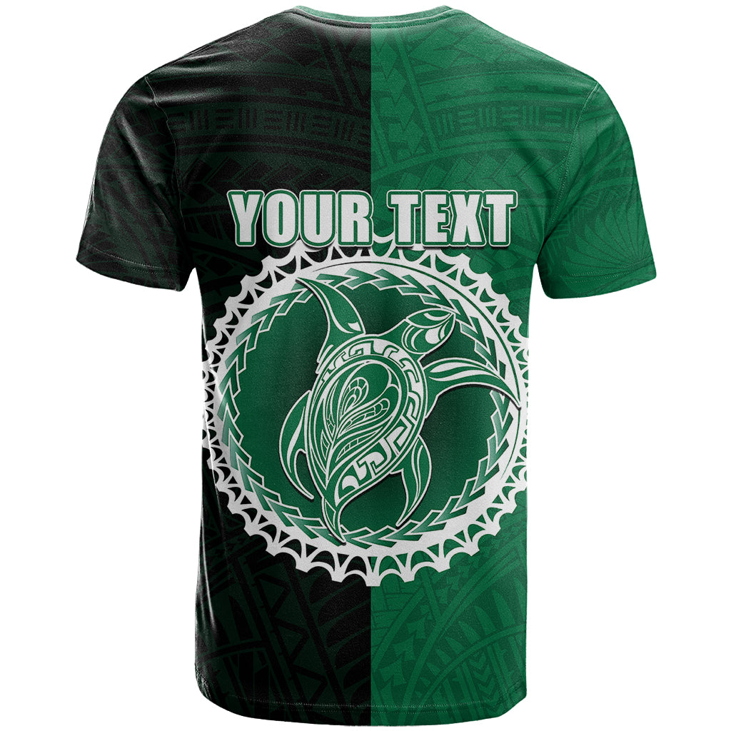 Custom Mitiaro Of Cook Islands T-Shirt Mix Half Black Graphic Tee