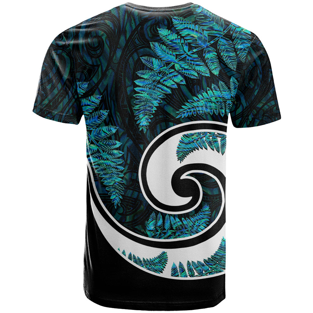 New Zealand T-Shirt Maori With Silver Fern Papua Shell Green Ver.2 Graphic Tee
