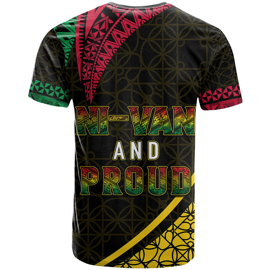 Personalised Vanuatu T-Shirt Melanesian Sand Drawing Mixed - Ni Van and Proud Graphic Tee