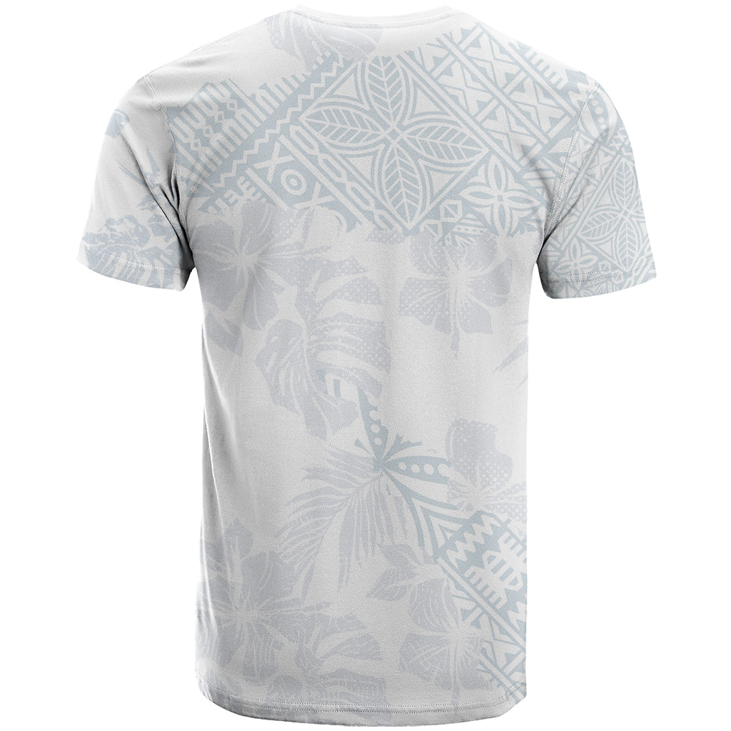 Samoa White Sunday T-Shirt Hibiscus Special Graphic Tee