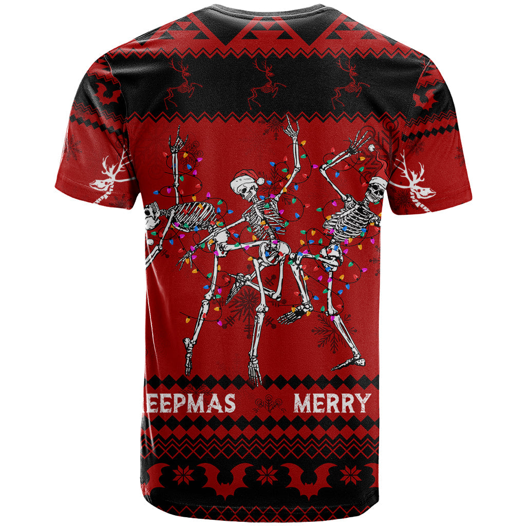 Christmas T-Shirt Jolly Skull Merry Creepmas Graphic Tee
