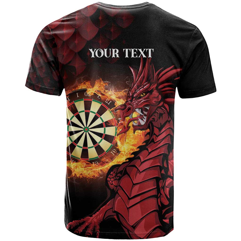 Wales Darts Personalised T-Shirt Red Dragon Cymru Am Byth Graphic Tee