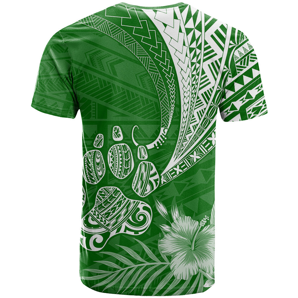 Personalised Polynesian Pacific Bulldog T-Shirt With Emerald Hawaii Tribal Tattoo Patterns Graphic Tee