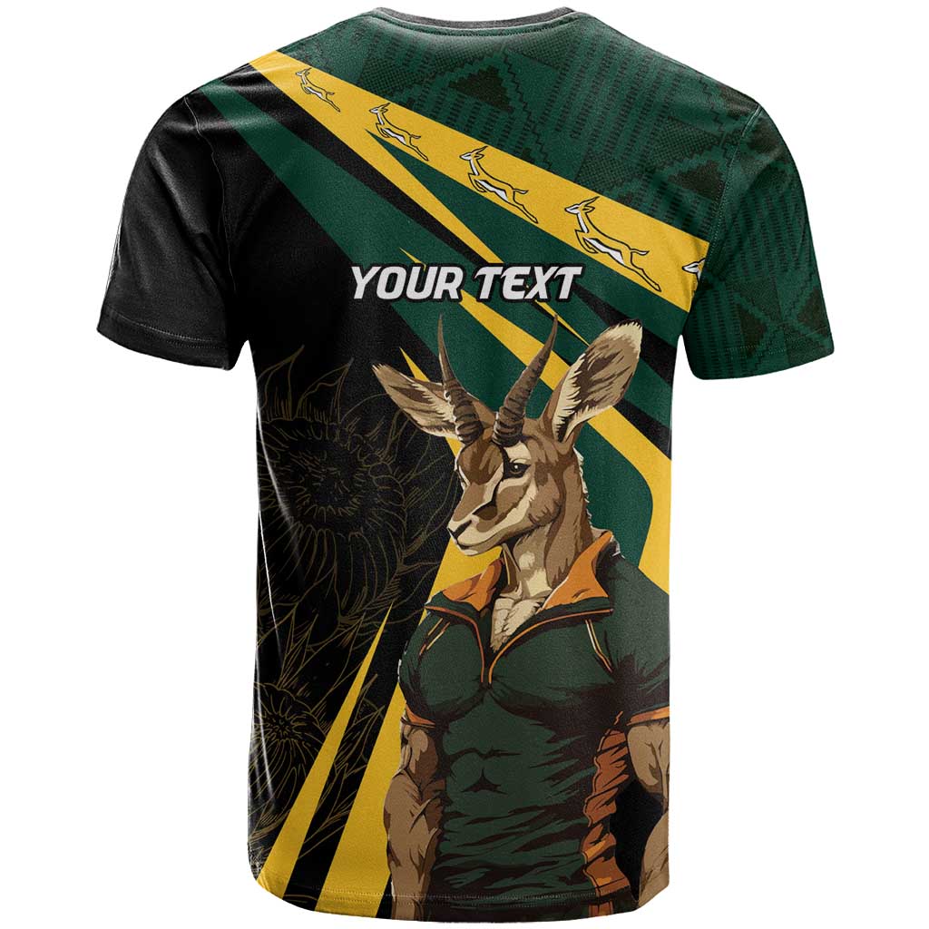 South Africa Personalised T-Shirt Springbok Mascot Dynamic Graphic Tee