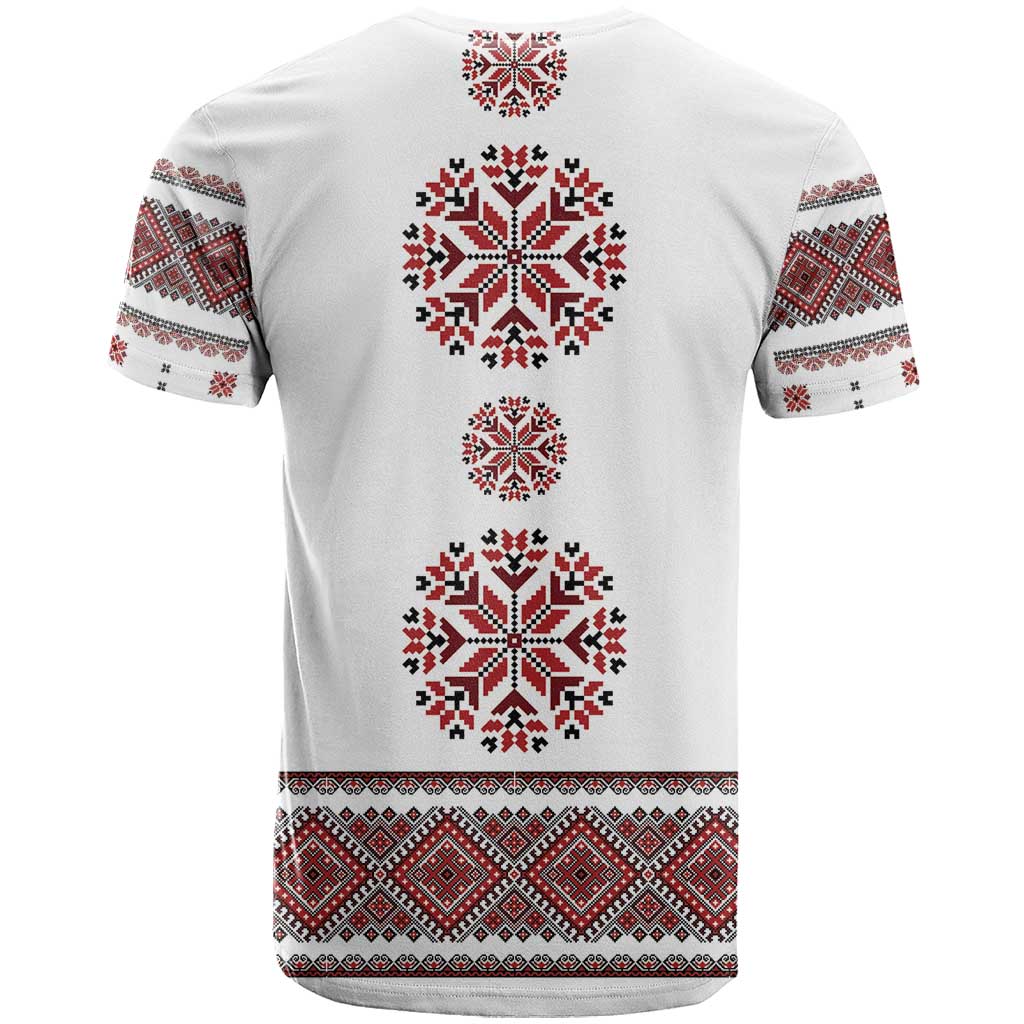 Ukraine Vyshyvanka Inspired Patterns T-Shirt White Graphic Tee