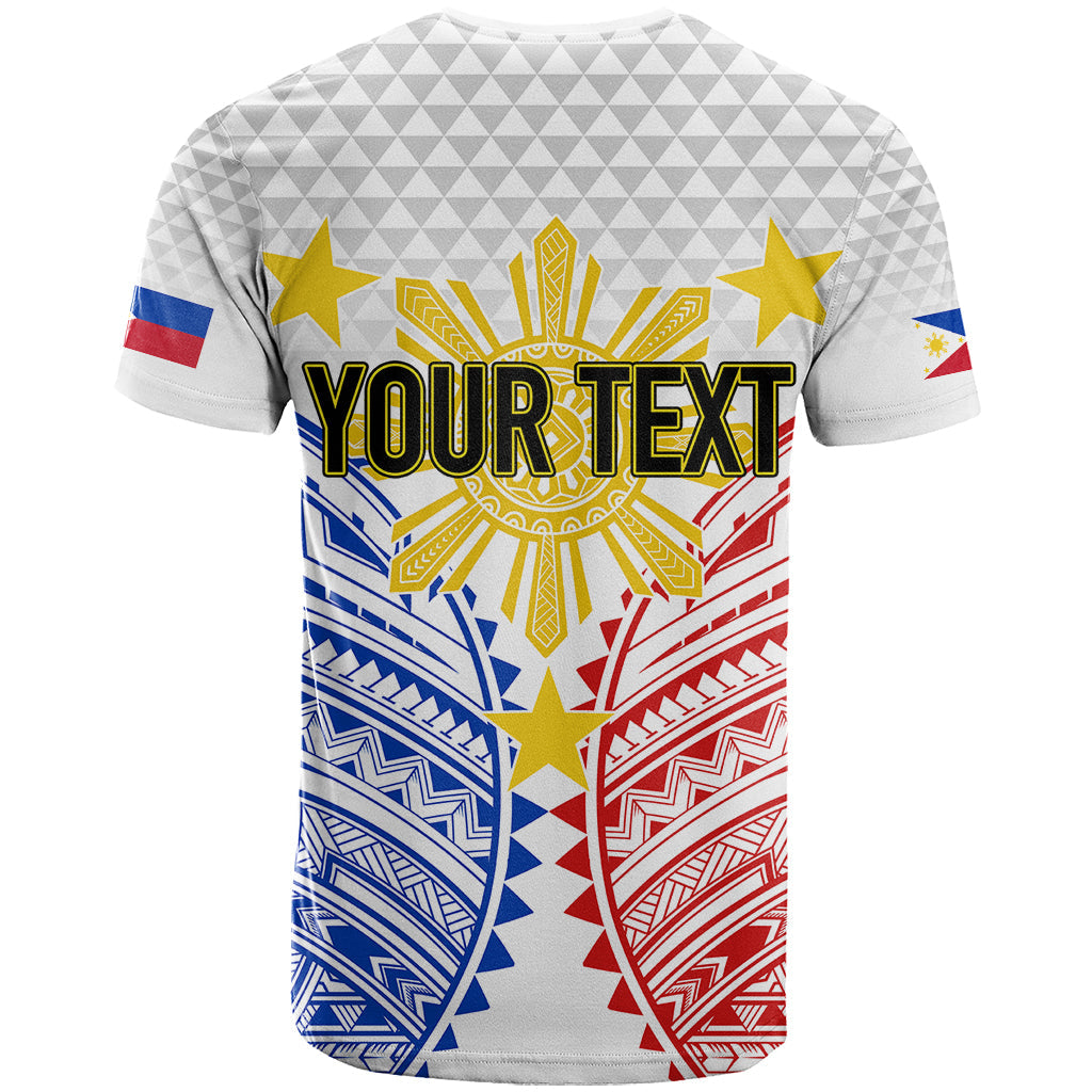 Personalised Philippines Independence Day T-Shirt Tribal Sun and Stars Ver 01 Graphic Tee