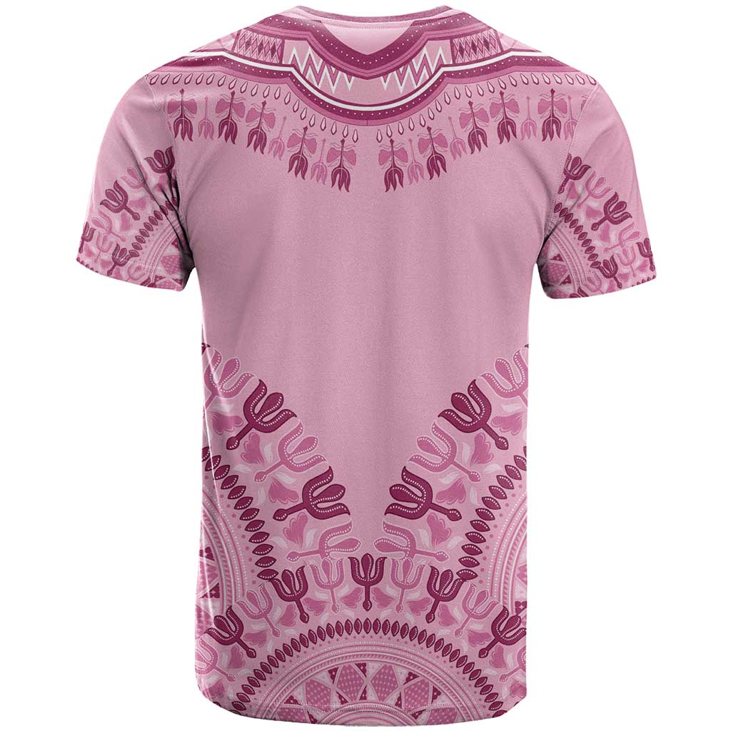 Dashiki Glamorous Pink T-Shirt Breast Cancer Awareness Graphic Tee
