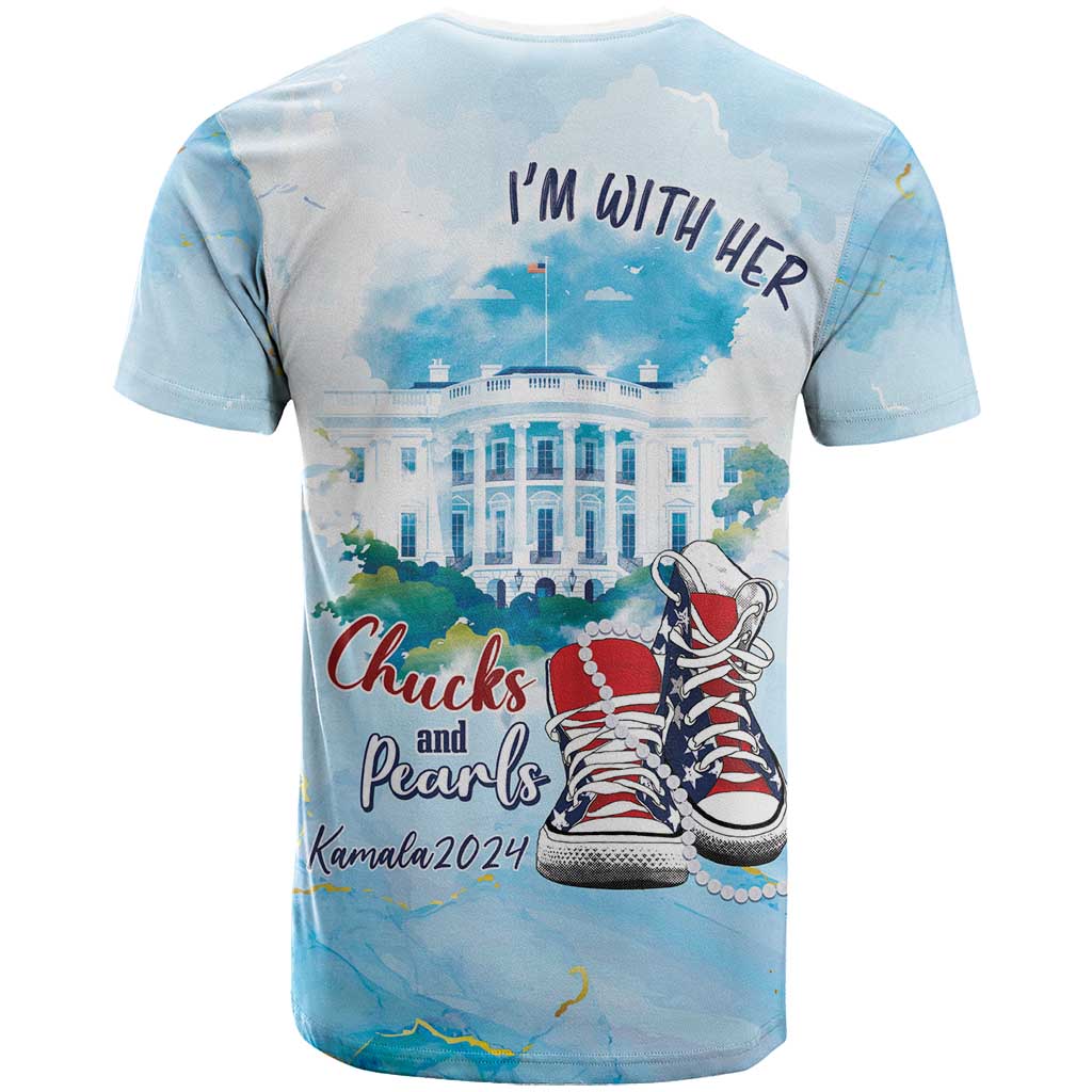 Chucks N Pearls 2024 T-Shirt I'm With Her Graphic Tee