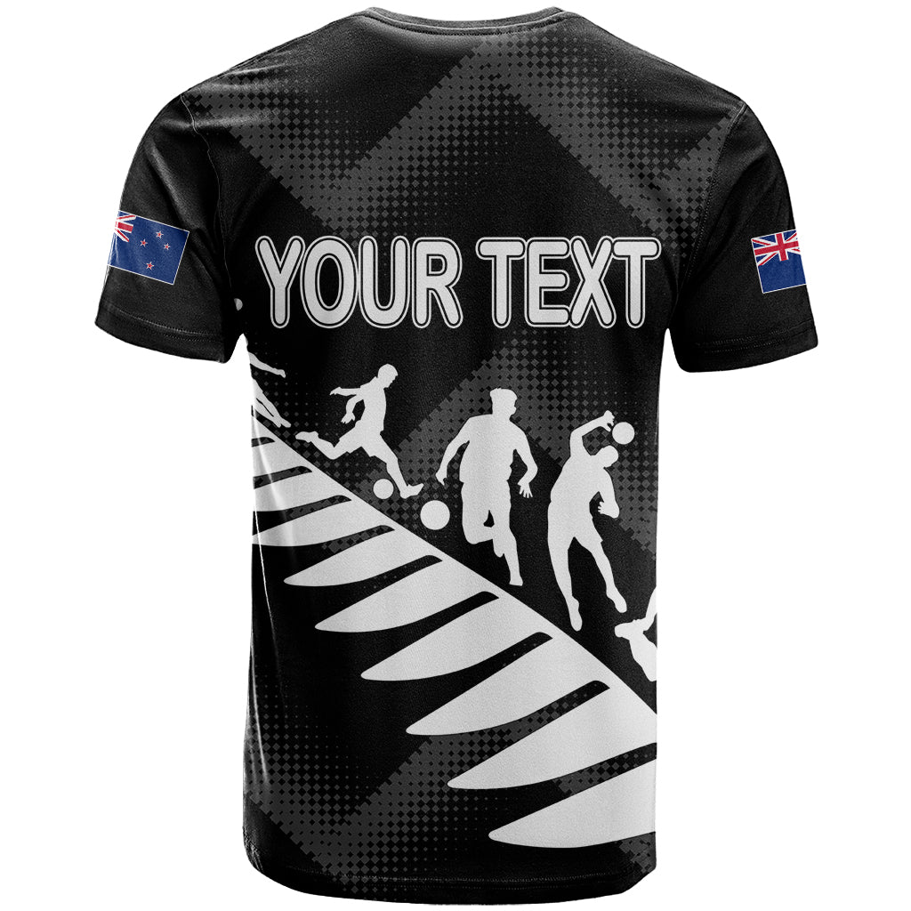 Personalised New Zealand Football Ferns T-Shirt Women World Cup Sporty Vibes Graphic Tee
