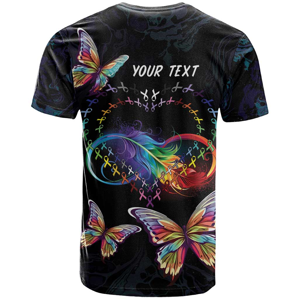 Fight Cancer In All Colors T-Shirt Whimsical Butterflies Graphic Tee