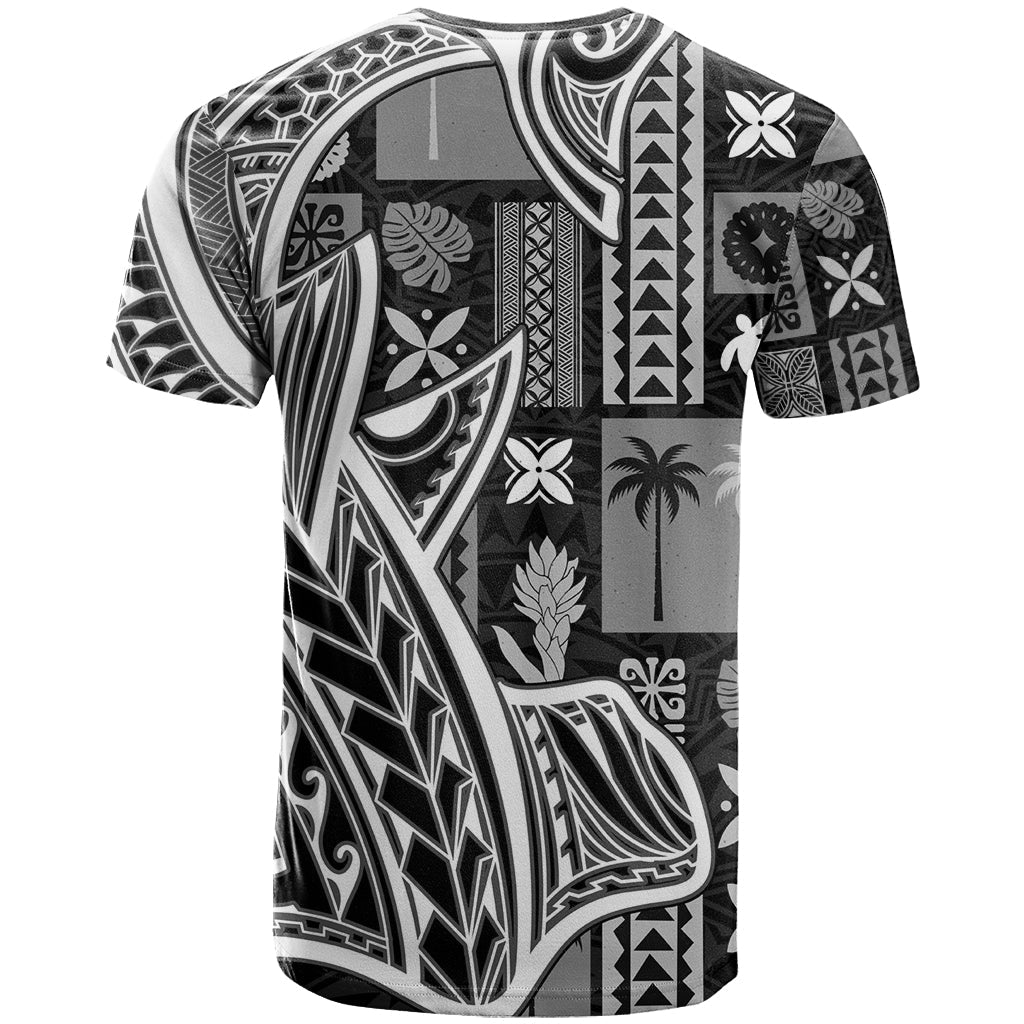 Samoa Tapa T-Shirt Siapo Mix Tatau Patterns - Black Graphic Tee